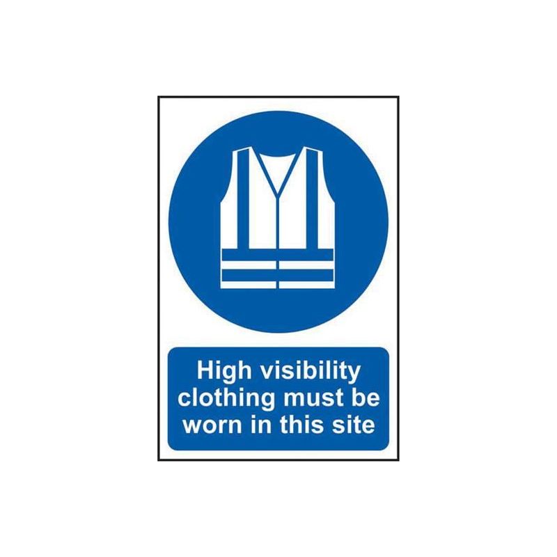 Scan High Visibility Jackets Must Be Worn In This Site - PVC Sign 200 x 300mm Scan - Dynamic Drive