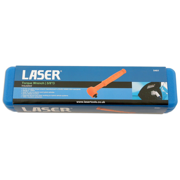 Laser Insulated 'Slipper' Torque Wrench 3/8"D 5 - 25Nm 5481 Laser - Dynamic Drive