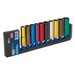 Sealey Premier 10pc 1/2" Drive Multi Coloured Deep Hex Socket Set 13-24mm Sealey  - Dynamic Drive