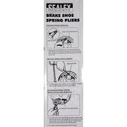 Sealey Drum Brake Shoe Return Spring Pliers Kit With Brake Spring Washer Tool Sealey - Dynamic Drive