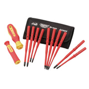 Draper XP1000 VDE Slimline Interchangeable Screwdriver Set (12 Piece) Draper - Dynamic Drive