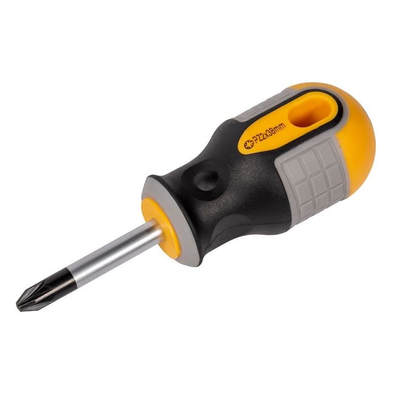 Roughneck Stubby Screwdriver Pozidriv Tip PZ2 x 38mm Roughneck - Dynamic Drive