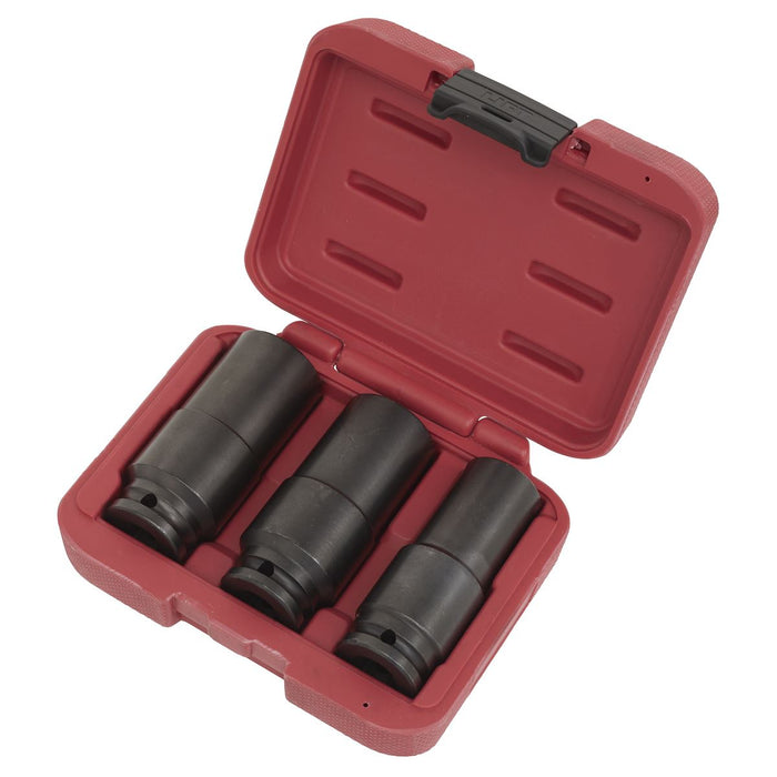 Sealey Weighted Impact Socket Set 1/2"Sq Drive 3pc SX319 Sealey - Dynamic Drive