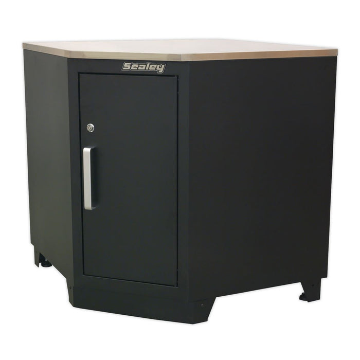 Sealey Stainless Steel Corner Worktop 930mm APMS19 Sealey - Dynamic Drive