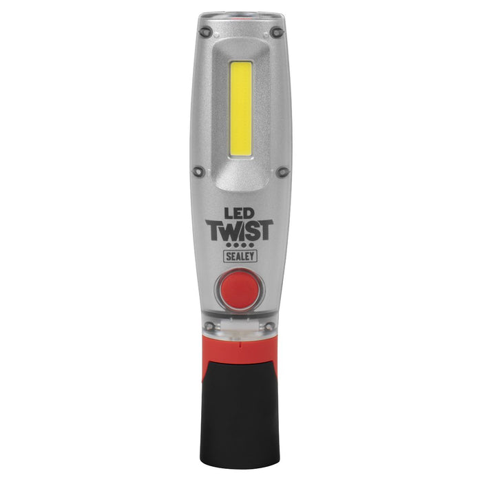 Sealey LED Twist Rechargeable Inspection Light 16W COB & 1W SMD LED2001 Sealey - Dynamic Drive