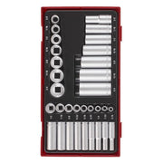 Teng Tools 1/4" & 3/8" Socket Set 12 pt AF TT1 32 Pieces Teng Tools - Dynamic Drive