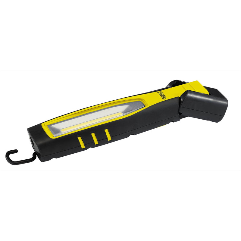 Draper COB/SMD LED Rechargeable Inspection Lamp, 10W, 1,000 Lumens, Yellow 11767 Draper - Dynamic Drive