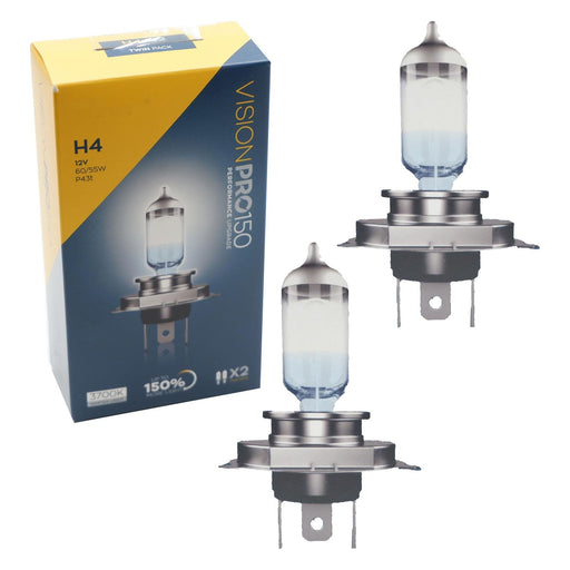 Elta H4 White 472 Visionpro 150% Upgrade Car Headlight Bulbs 12v 55w Two Pack ELTA  - Dynamic Drive