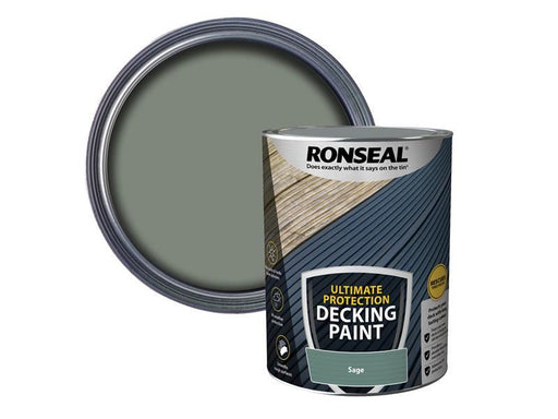 Ronseal Ultimate Protection Decking Paint Sage 5 litre Ronseal - Dynamic Drive