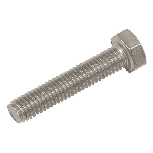 Sealey Stainless Steel Hex Head Set Screw DIN 933 - M5 X 25 A2 - Pack of 50 S525 Sealey - Dynamic Drive
