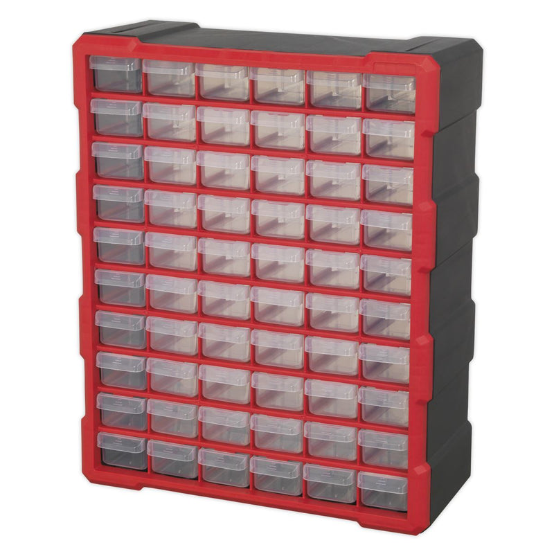 Sealey Cabinet Box 60 Drawer Red/Black APDC60R Sealey - Dynamic Drive