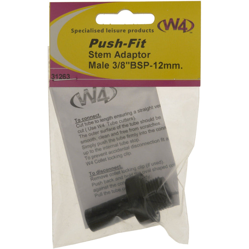 MDS1203 W4 Stem Adaptor Male 3/8 BSP - 12mm 31263 W4 - Dynamic Drive