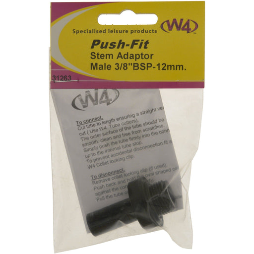 MDS1203 W4 Stem Adaptor Male 3/8 BSP - 12mm 31263 W4 - Dynamic Drive