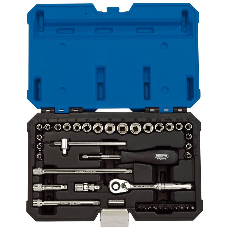 Draper Combined MM/AF Socket Set, 1/4" Sq. Dr. (40 Piece) 16464 Draper - Dynamic Drive