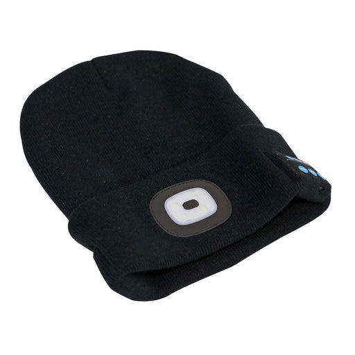 Sealey Beanie Hat 4 SMD LED USB Rechargeable with Wireless Headphones Sealey  - Dynamic Drive