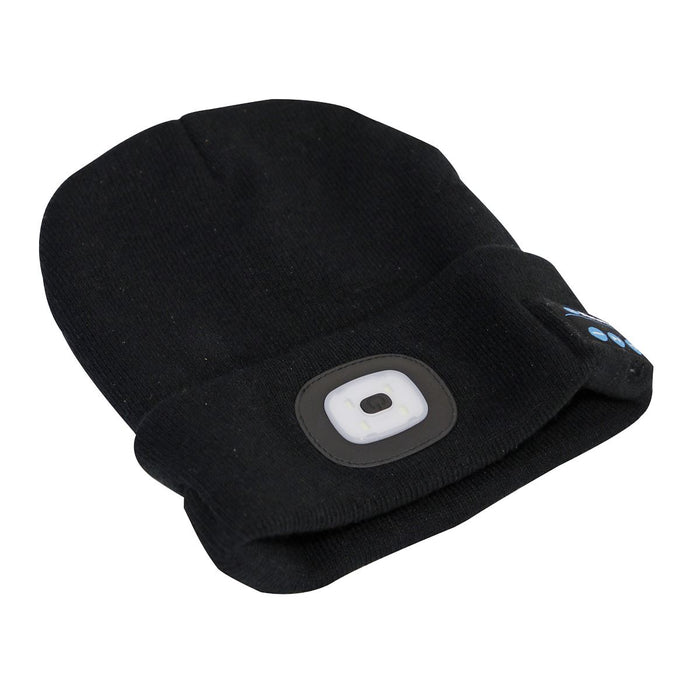 Sealey Beanie Hat 4 SMD LED USB Rechargeable with Wireless Headphones Sealey  - Dynamic Drive