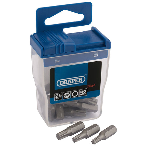 Draper TX-STAR Assorted Long Insert Bits, 25mm (20 Piece) 27696 Draper - Dynamic Drive