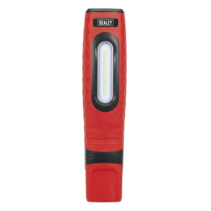 Sealey R/Charge 360 Insp Lamp 16 SMD LED + 3W LED Red 2 x Li-ion LED360PLUSR Sealey  - Dynamic Drive