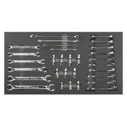 Sealey Tool Tray with Specialised Spanner Set 30pc Metric S01125 Sealey - Dynamic Drive