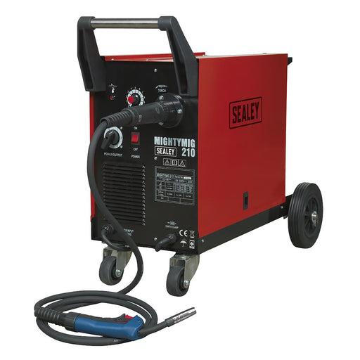 Sealey Professional Gas/No-Gas MIG Welder 210A with Euro Torch MIGHTYMIG210 Sealey - Dynamic Drive