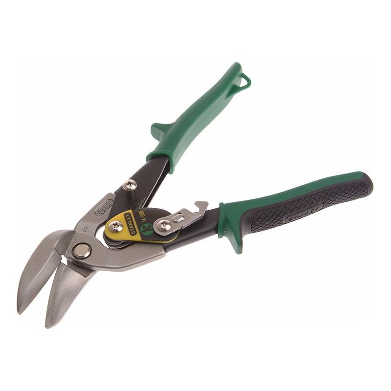 Stanley® Hand Tools Green Offset Aviation Snips Right Cut 250mm (10in) STANLEY® Hand Tools - Dynamic Drive