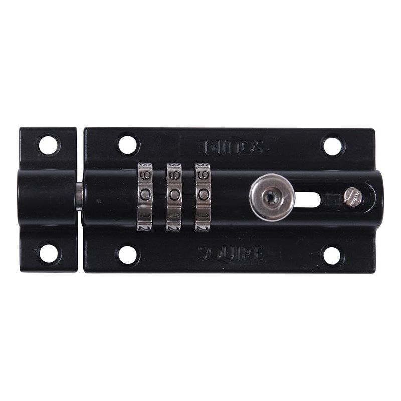 Squire CombiBolt 3 Re-Codable Locking Bolt Black 92mm Squire - Dynamic Drive