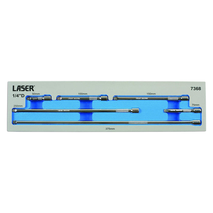 Laser Extension Bar Set 1/4"D 6pc 7368 Laser - Dynamic Drive