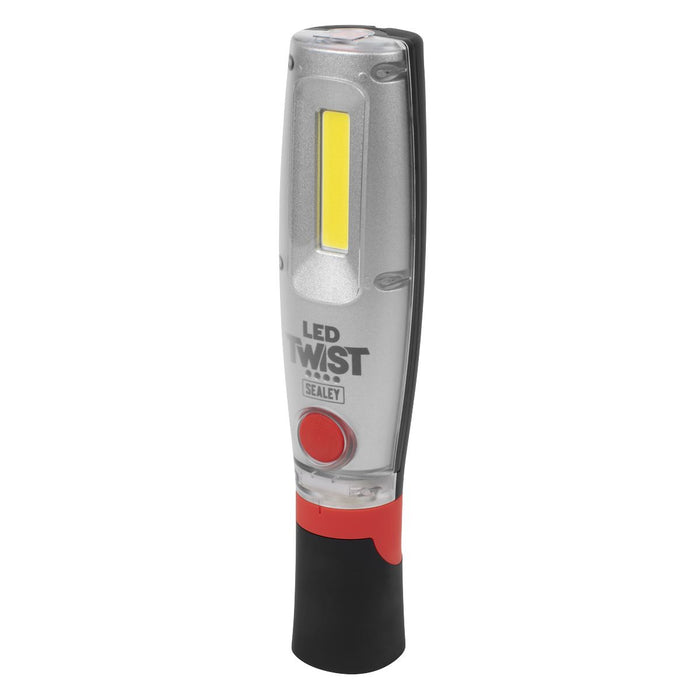 Sealey LED Twist Rechargeable Inspection Light 16W COB & 1W SMD LED2001 Sealey - Dynamic Drive