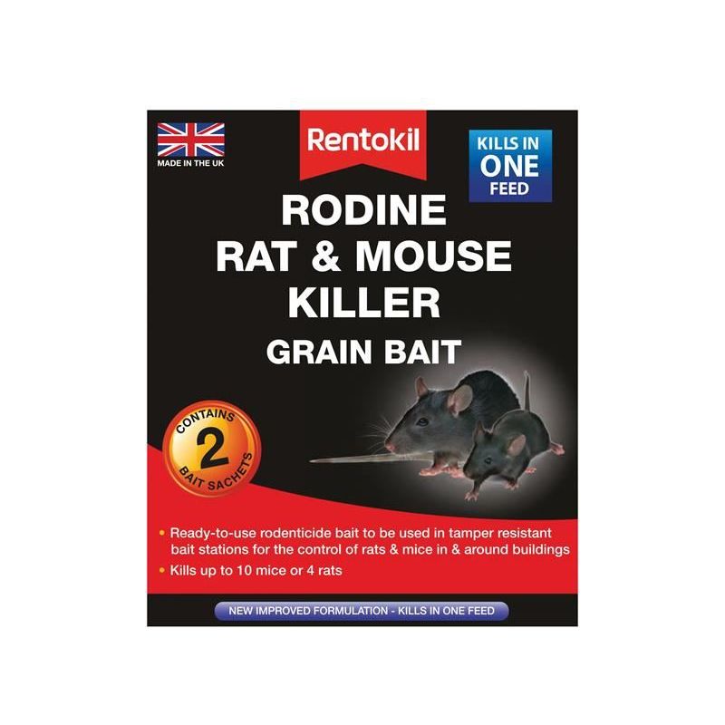 Rentokil Rodine Rat & Mouse Killer Grain Bait (Sachets 2) Rentokil - Dynamic Drive