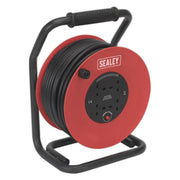 Sealey Cable Reel 50m 4 x 230V 2.5mmï Heavy-Duty Thermal Trip CR25025 Sealey - Dynamic Drive