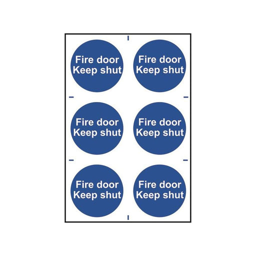 Scan Fire Door Keep Shut - 6 PVC Signs 100 x 100mm Scan - Dynamic Drive