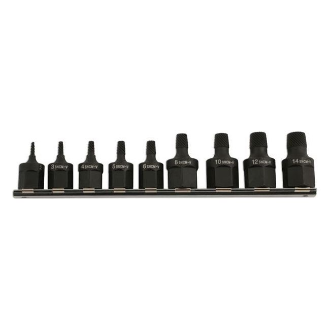 Laser Screw Extractor Set 3/8"D & 1/2"D 9pc 5967 Laser - Dynamic Drive