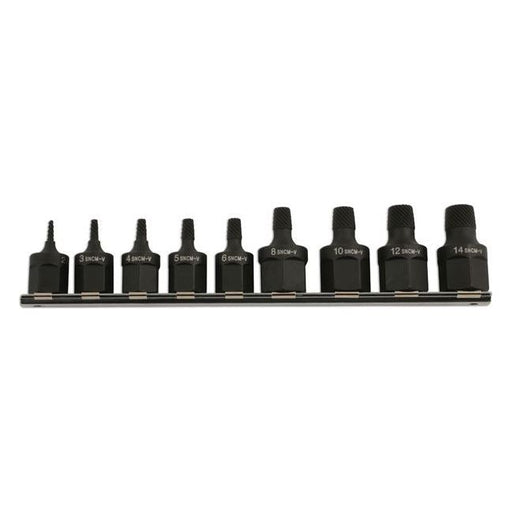 Laser Screw Extractor Set 3/8"D & 1/2"D 9pc 5967 Laser - Dynamic Drive