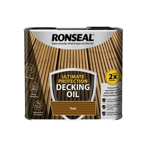 Ronseal Ultimate Protection Decking Oil Teak 2.5 litre Ronseal - Dynamic Drive