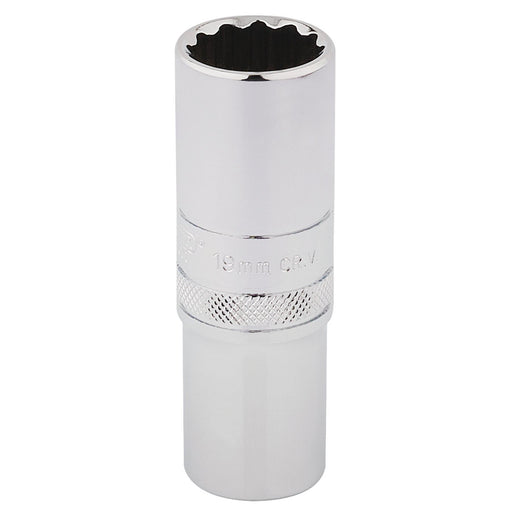 Draper HI-TORQ 12 Point Deep Socket, 1/2" Sq. Dr., 19mm 33772 Draper - Dynamic Drive