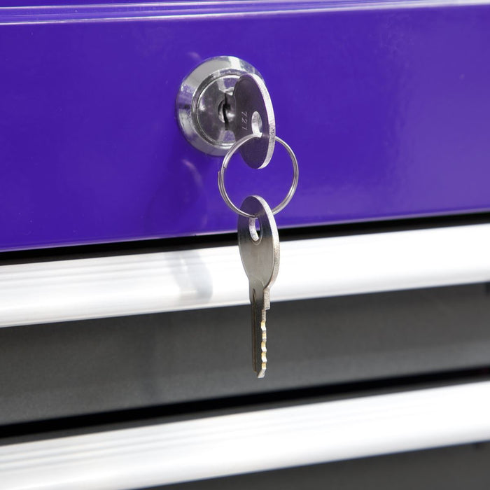 Sealey Topchest & Rollcab Combo 6 Drawer - Purple/Grey AP2200BBCP Sealey  - Dynamic Drive