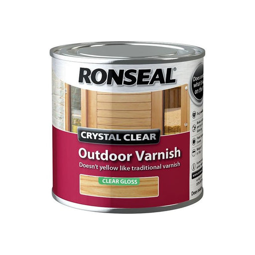 Ronseal Crystal Clear Outdoor Varnish Matt 250ml Ronseal - Dynamic Drive