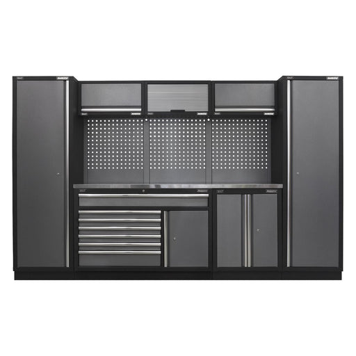 Sealey Superline Pro 3.24m Storage System Stainless Steel Worktop Sealey - Dynamic Drive
