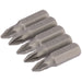 Draper PZ Type Insert Bit, No.1 x 25mm, 1/4" Hex (Pack of 5) 64014 Draper - Dynamic Drive
