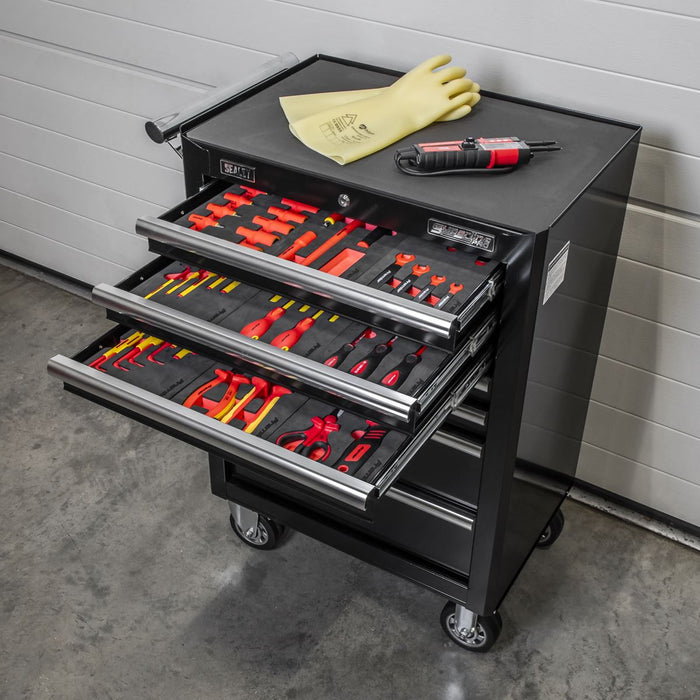 Sealey Insulated Tool Kit with 7 Drawer Rollcab 63pc TBTECOMBO2 Sealey - Dynamic Drive