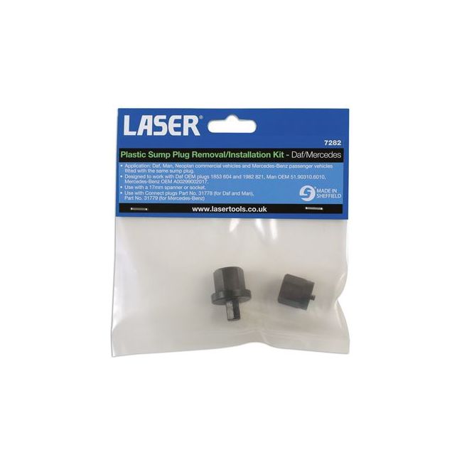 Laser Plastic Sump Plug Removal/Installation Kit - for DAF, MAN 7282 Laser - Dynamic Drive