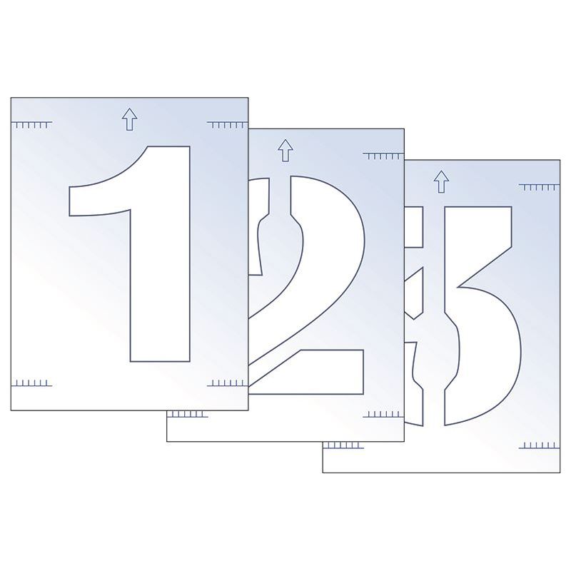 Scan Number Stencil Kit 300mm Scan - Dynamic Drive