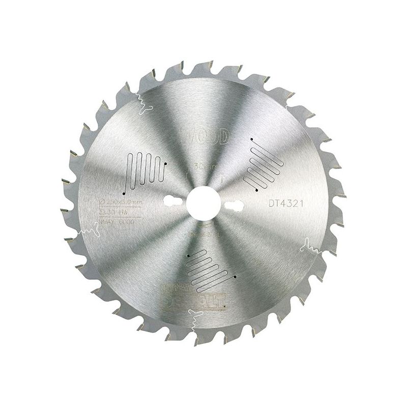 Dewalt Power Tools Series 60 Circular Saw Blade 250 x 30mm x 30T DeWALT Power Tools - Dynamic Drive