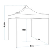 Dellonda 2x2m Pop-Up Gazebo Heavy Duty with Carry Bag - Dark Green Dellonda - Dynamic Drive