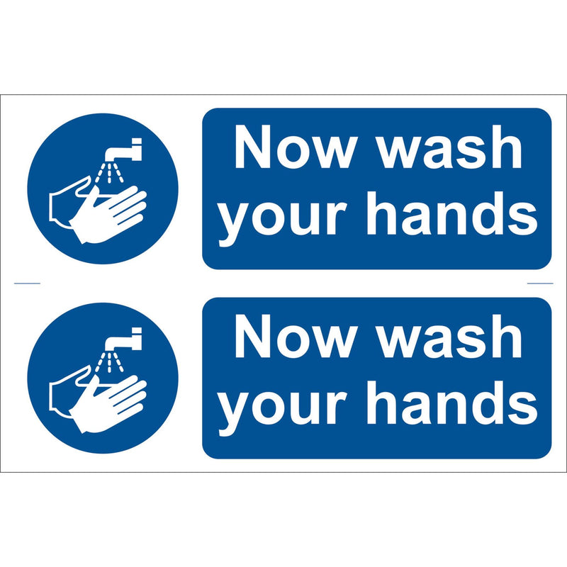Draper Wash Your Hands' Mandatory Sign (Pack of 2) 72162 Draper - Dynamic Drive