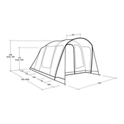 Outwell Sunhill 3 Berth Air Tent Two Room Tunnel Inflatable Tent Outwell - Dynamic Drive