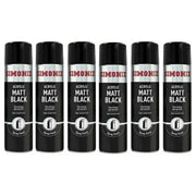 6x Simoniz Large Matt Black Acrylic Aerosol Car Auto Spray Paint 500ml SIMP17D Simoniz - Dynamic Drive