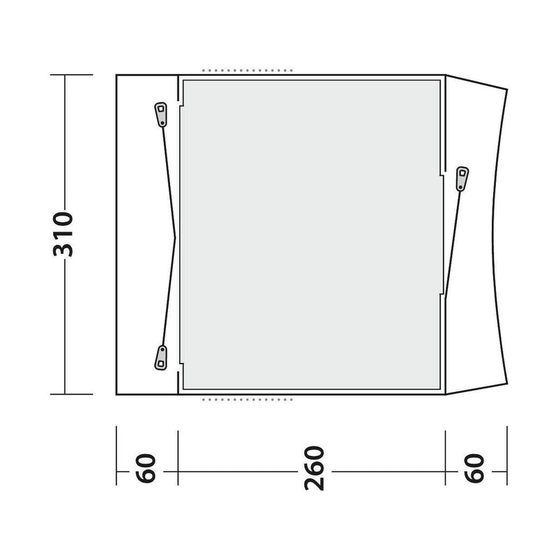 Easy Camp Wimberly Drive Away VW Campervan Awning 170 - 205 cm Height Range Easy Camp - Dynamic Drive