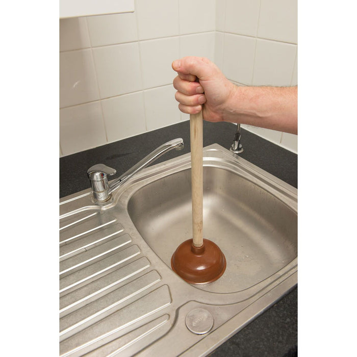 Silverline Sink Plunger 140 x 24mm Silverline - Dynamic Drive