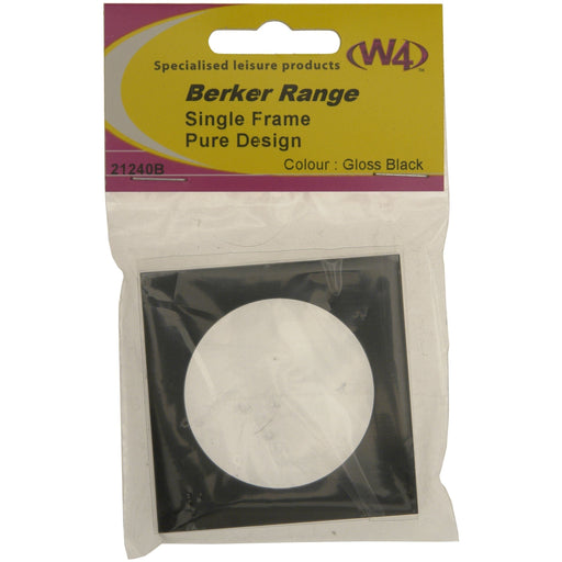 Berker Single Frame Gloss Black 21240B W4 - Dynamic Drive